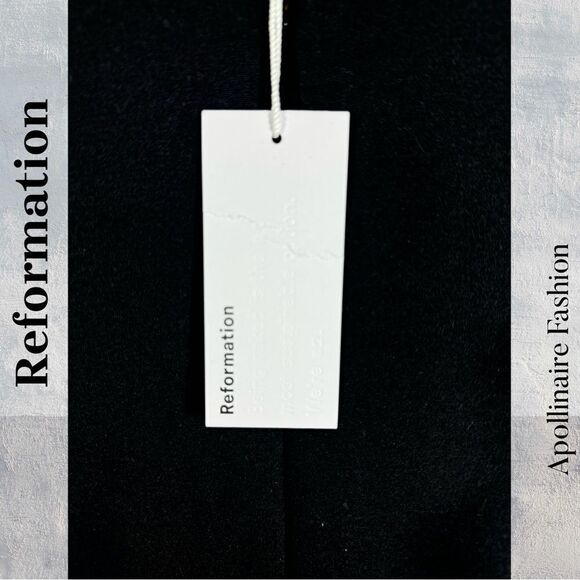 Reformation Mikayla form fitting midi dress in black size small NWT - Picture 8 of 8